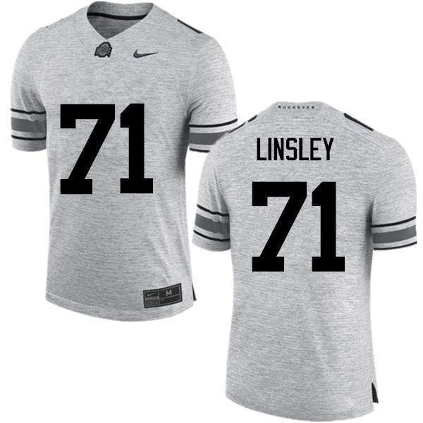 Men Ohio State Buckeyes #71 Corey Linsley College Football Jerseys Game-Gray